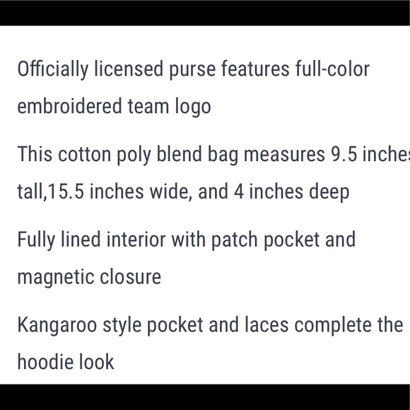 Philadelphia Flyers Hoodie Purse LIKE NEW - Picture 5 of 14